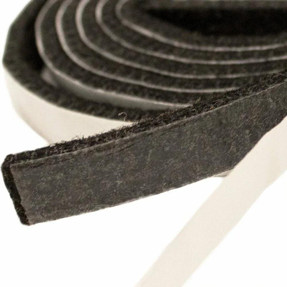 

1M Felt Strip Self-Adhesive DIY Felt Strips For For Hard Surfaces Heavy Furniture Pad Roll Silent Stickers Anti-slip Mats чорний
