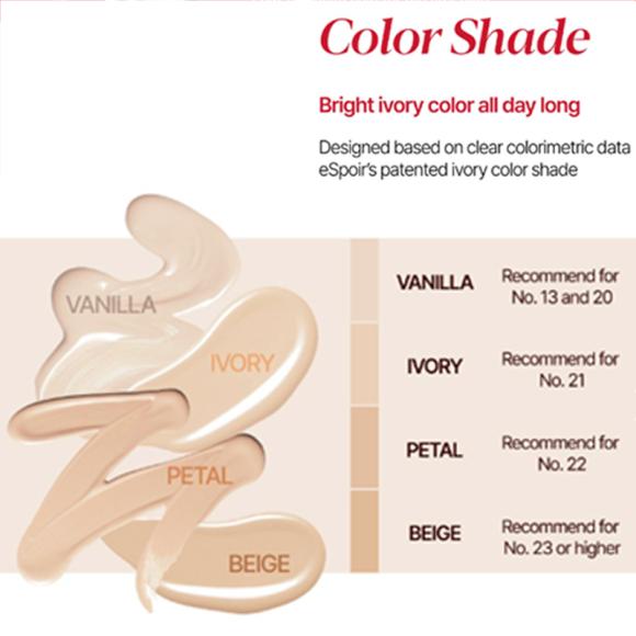 Espoir Be Velvet Fluid Foundation 30ml (4 Options)