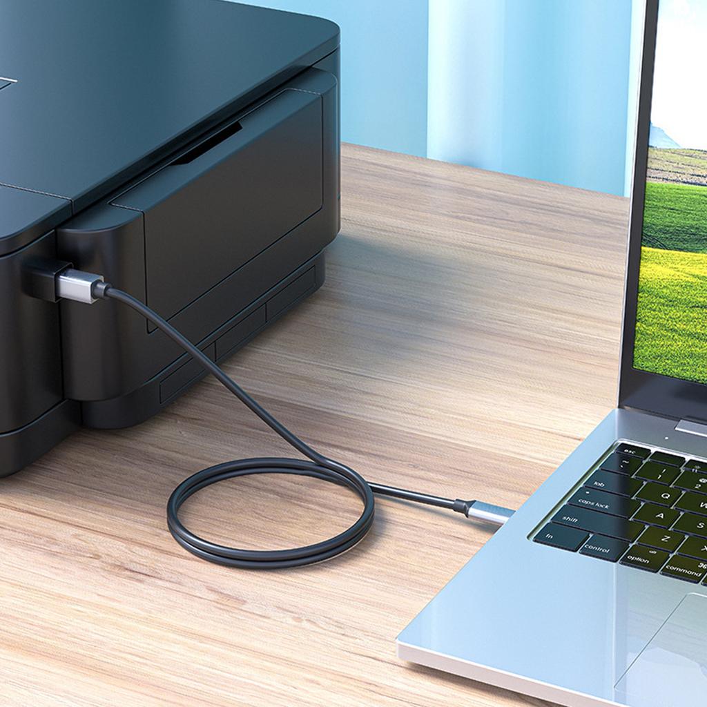 Fast Speed Printer Cable, Male USB Type C to Male USB B for Efficient Data Transfer Between Printers Scanners and PC