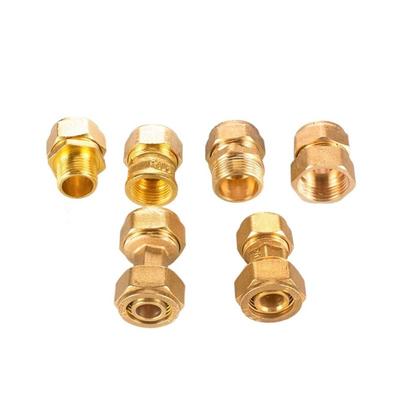 1216 Brass Pipe Fitting Male/Female Thread Pipe Connectors New Copper  Joint  Floor Heating