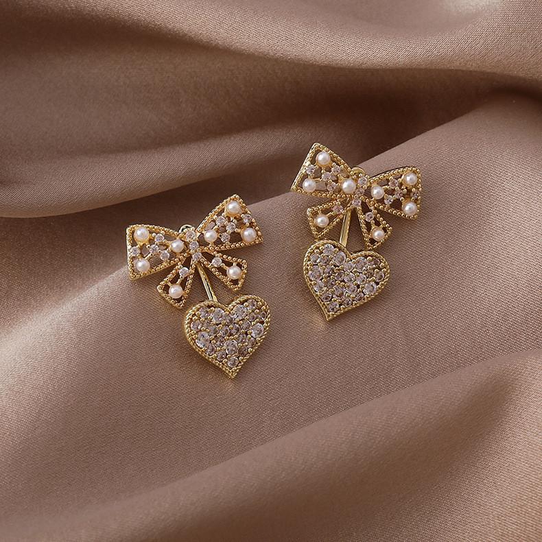 Pinkdudu Cute Hollow Out Heart Stud Earrings Korean Style Zinc Alloy Earrings Gold Plated Drop Earrings Women Jewelry PD2223