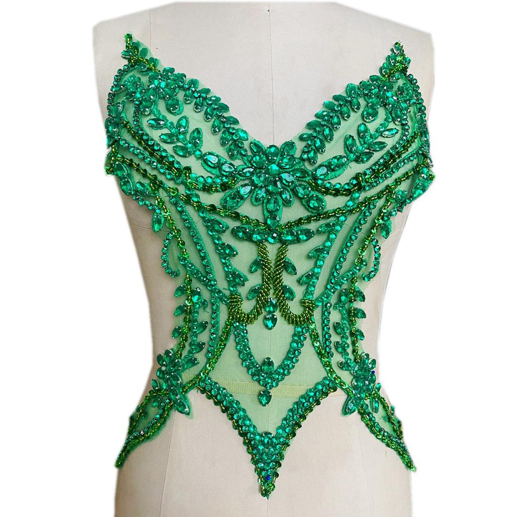 Hand Beaded Patches Sew On Patches 3D Costumes Appliques Patches Decorative Patches for Clothes Dress Decoration