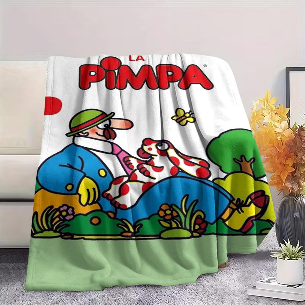 1 Stück Pimpa-Print Flanelldecke, Hohe Qualität, Bequem für alle Jahreszeiten, Heimdekoration, Wärme und Komfort, Perfekt für Weihnachtsgeschenke109