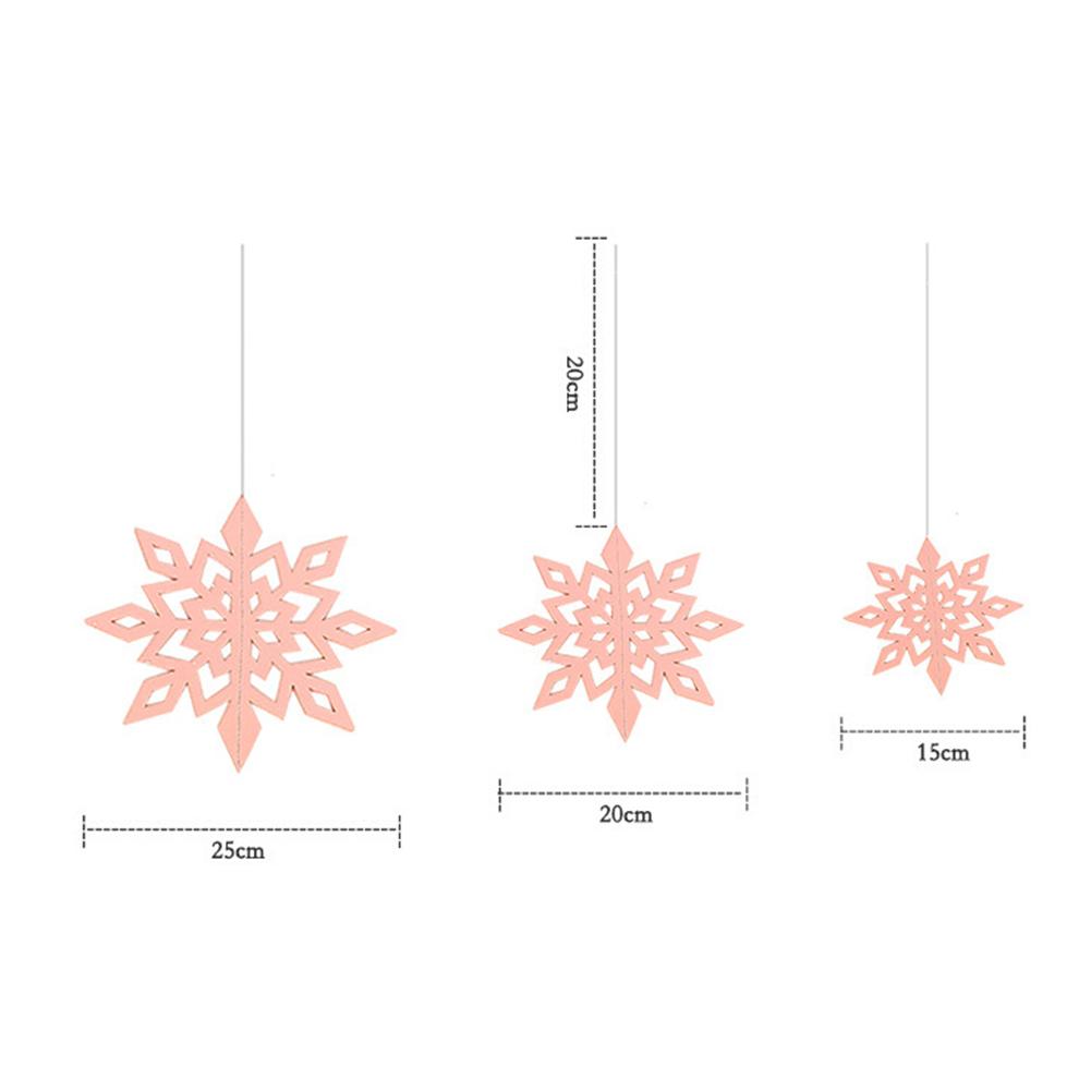 Pearl Paper Snowflake Ornaments for Christmas and New Year Decoration Pack of 6