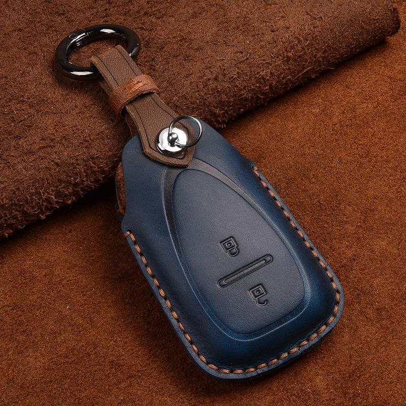 

Chevrolet Genuine Crazy Horse Leather Key Case - Retro Full Wrap Cover