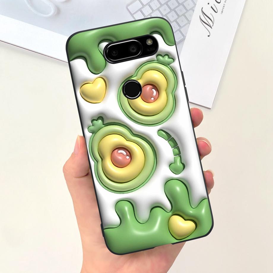 For LG V30 Case LG V35 ThinQ V40 V50 V50s ThinQ G8X ThinQ Soft Matte Silicone Coque Funda Back Cover Rabbit Flower Astronaut Bag