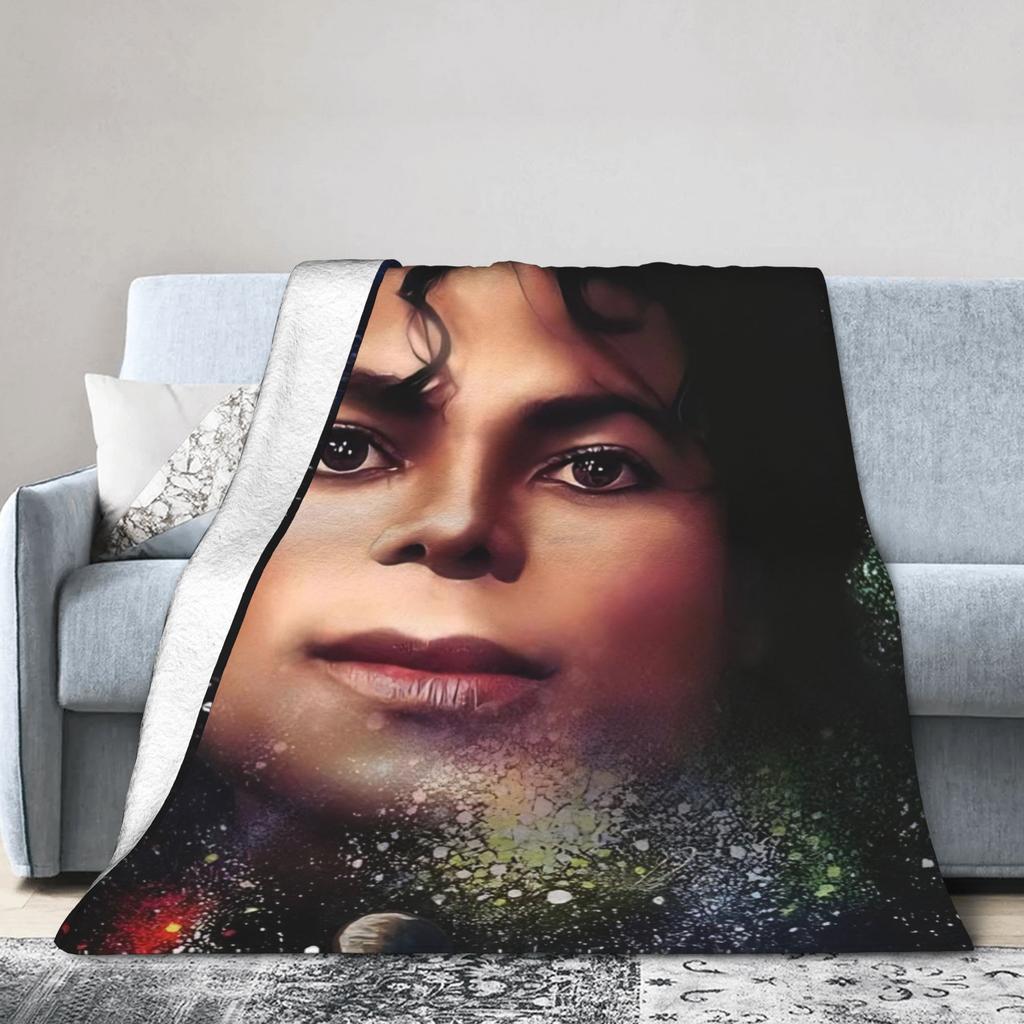 Michael Jacksons MJ Decke Fleece Herbst/Winter Multifunktionale Dünne Überwurfdecken für Bettwäsche Auto Plüsch Dünne Steppdecke