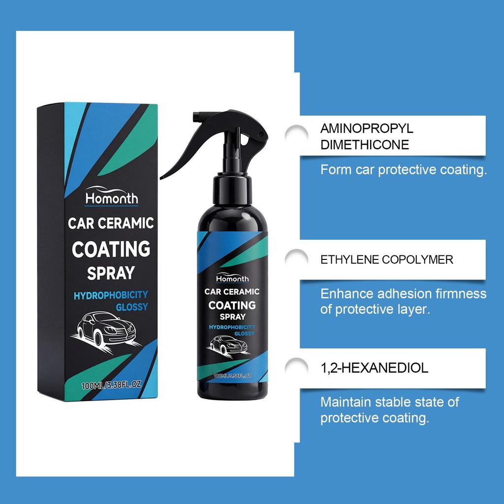 HOMONTH Ceramic Car Coating Spray - Shine & Scratch Repair for Car Paint