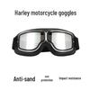 Winddichte Retro-Leder-Harley-Motorrad-Fahrbrille mit Sonnenschutz