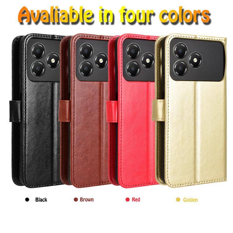 Leather Flip Case For ZTE Blade A36 A6 A76 4G Protective Cover Wallet Card Slot Kickstand Coque Fundas