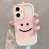 Cute Cartoon Smiley Face Full Coverage Silicone Phone Case IPhone 16 Pro Max 15 Plus 14 13 Mini Anti-Drop Protective Cover