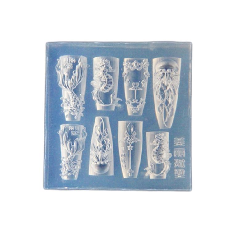 Nail Designing Silicone Molds with Marine Whale and Shell Motifs for Home Manicure Professional Nail Art Supplies