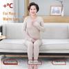 Silk Cashmere Women's Thermal Underwear Set - Round Neck, Suited for Middle-Aged and Elderly