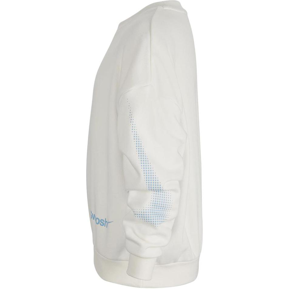 Nike Sweatshirt Loose Fit Crew Neck Logo Print Long Sleeve Kids Tops White FD0150-133