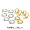 MamacitaSlay 316l Stainless Steel Zircon Hoop Earring 18K Gold Plated Waterproof Minimalist Jewelry for Women 2026 Trend Gift