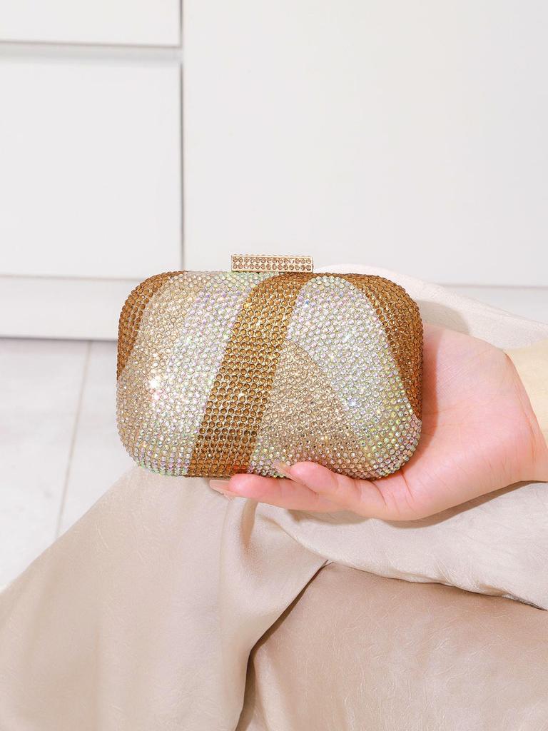 Europeisk och Amerikansk Kvällsväska för Damer med Diamanter och Kristaller för Fest och Bröllop