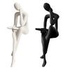 Abstrakcyjna Statua Myśliciela Drukowana 3D Figurka Czytającego Myśliciela Nowoczesna Rzeźba na Półkę