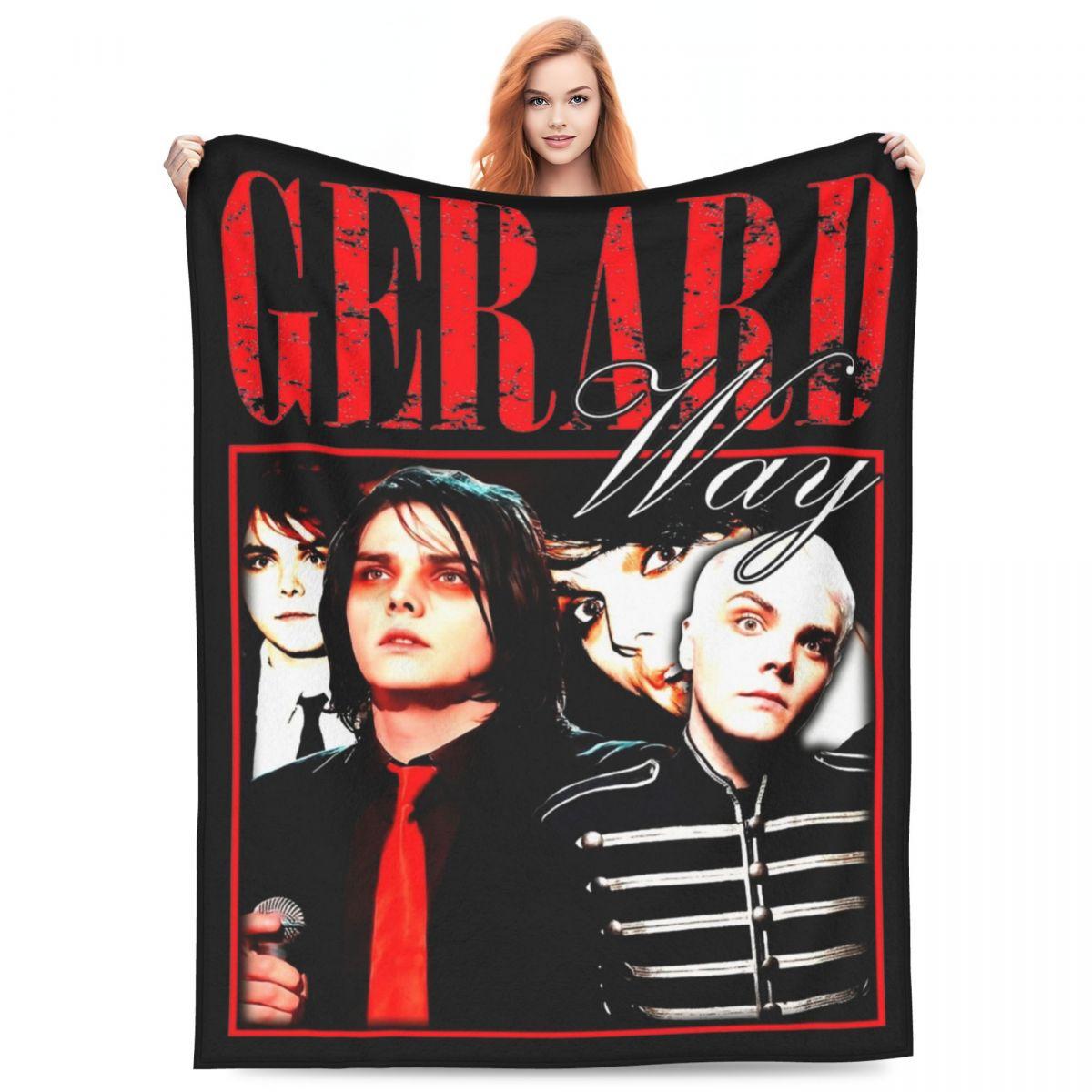 Pandara Jewelry Unisex Coral Gerard Way Mcr Blankets Fleece Plush Summer Multifunction Super Soft Throw Blanket For Bedding Couch Bedspread