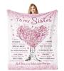 Pink Love Tree Pattern Blanket Flannel Soft Comfortable Home Blanket Blanket Daughter Birthday Gift