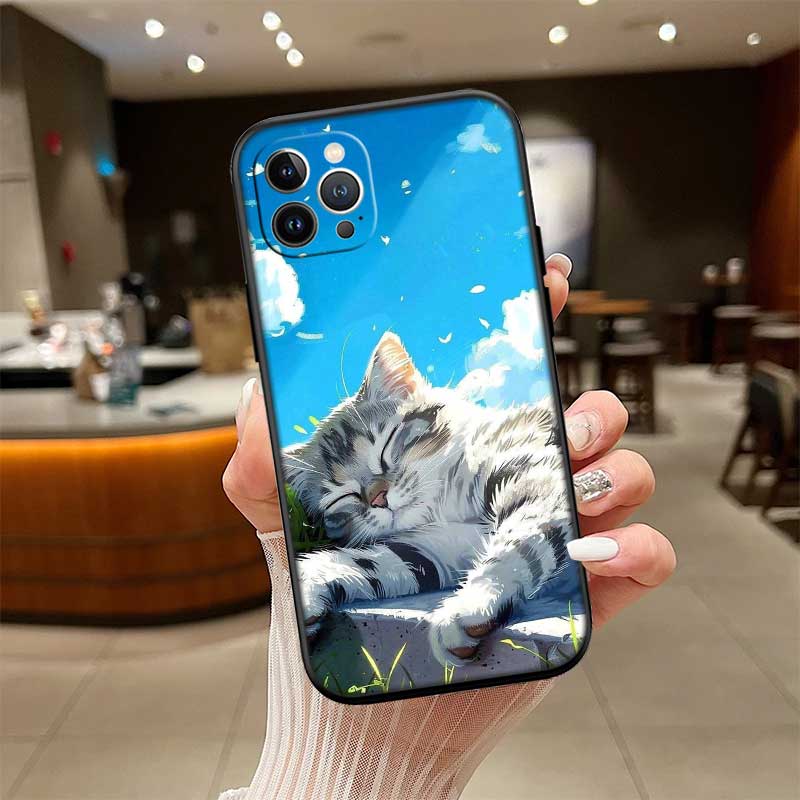 UP20 Cat Kitten Meow Shell Phone Case for Samsung Galaxy Note 10 20 S23 S24 S25 Ultra FE Plus Edge Lite A02S A35 A07 A17