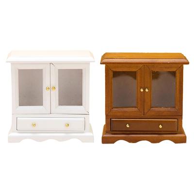 1Pcs Mini Dollhouse Display Cupboard Doll House Cabinet Furniture Decoration