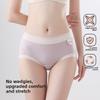 Ladies Spring and Autumn High Waist Abdominal 7A Antibacterial Extended Crotch No Trace Briefs