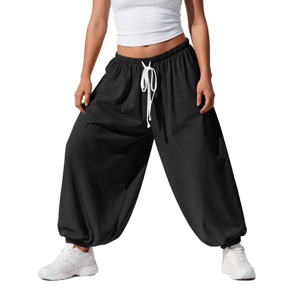 Dámské ležérní a módní barevné volné kalhoty s kapsami