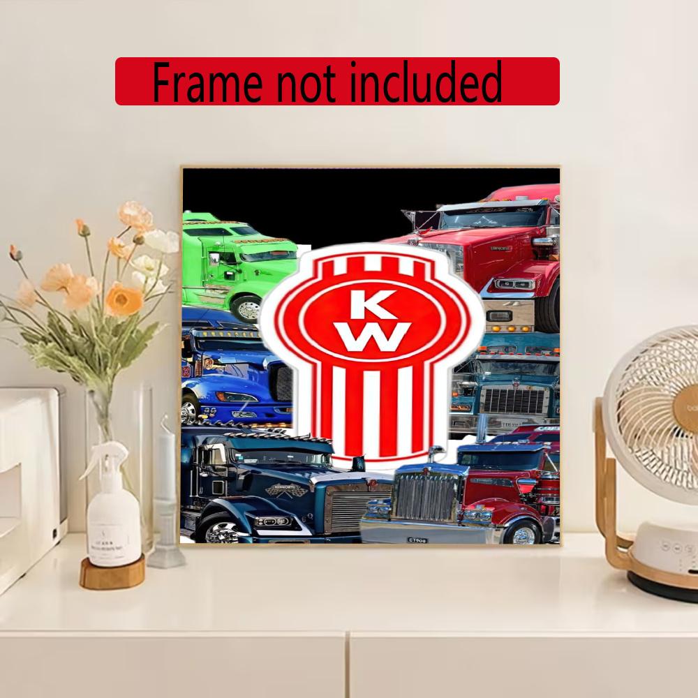 Kenworth 5D Diy Diamond Painting Round Diamond Mosaic Suitable For Beginners Diamond Painting Rhinestones Gift Frameless