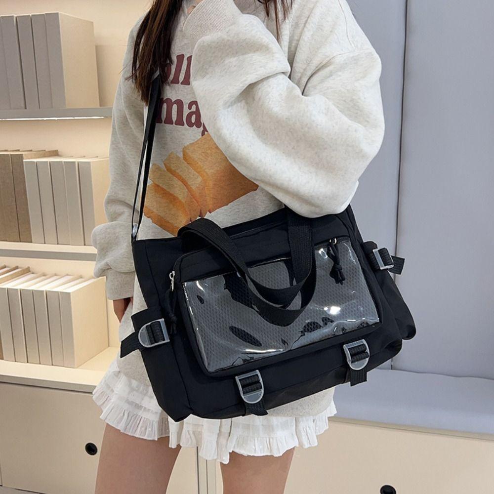 

Harajuku Transparent Itabag Japanese Style Canvas Tote Bag Lovely JK Shoulder Bag Travel