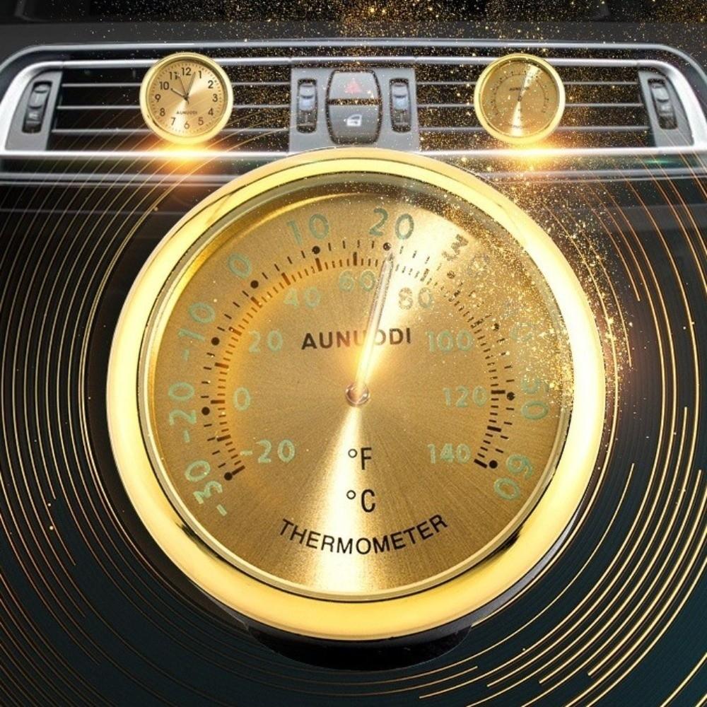 Luminous Car Mounted Thermometer 40mm Diameter Car Hygrometer Car Digital Thermometer Truck