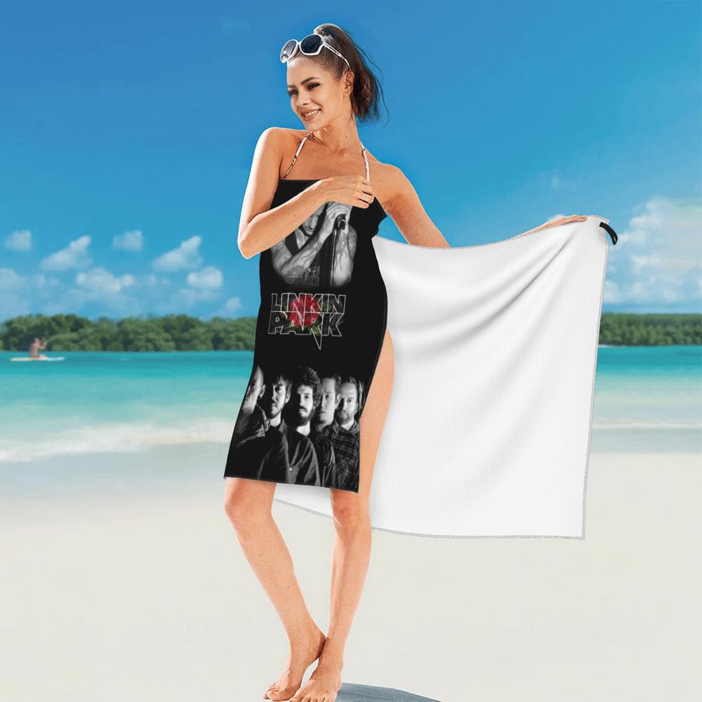L-Linkin Hot Band Park American Rock Band Beach Towel Soft Microfiber Quick Dry Absorbent Quick Towels For Swimming