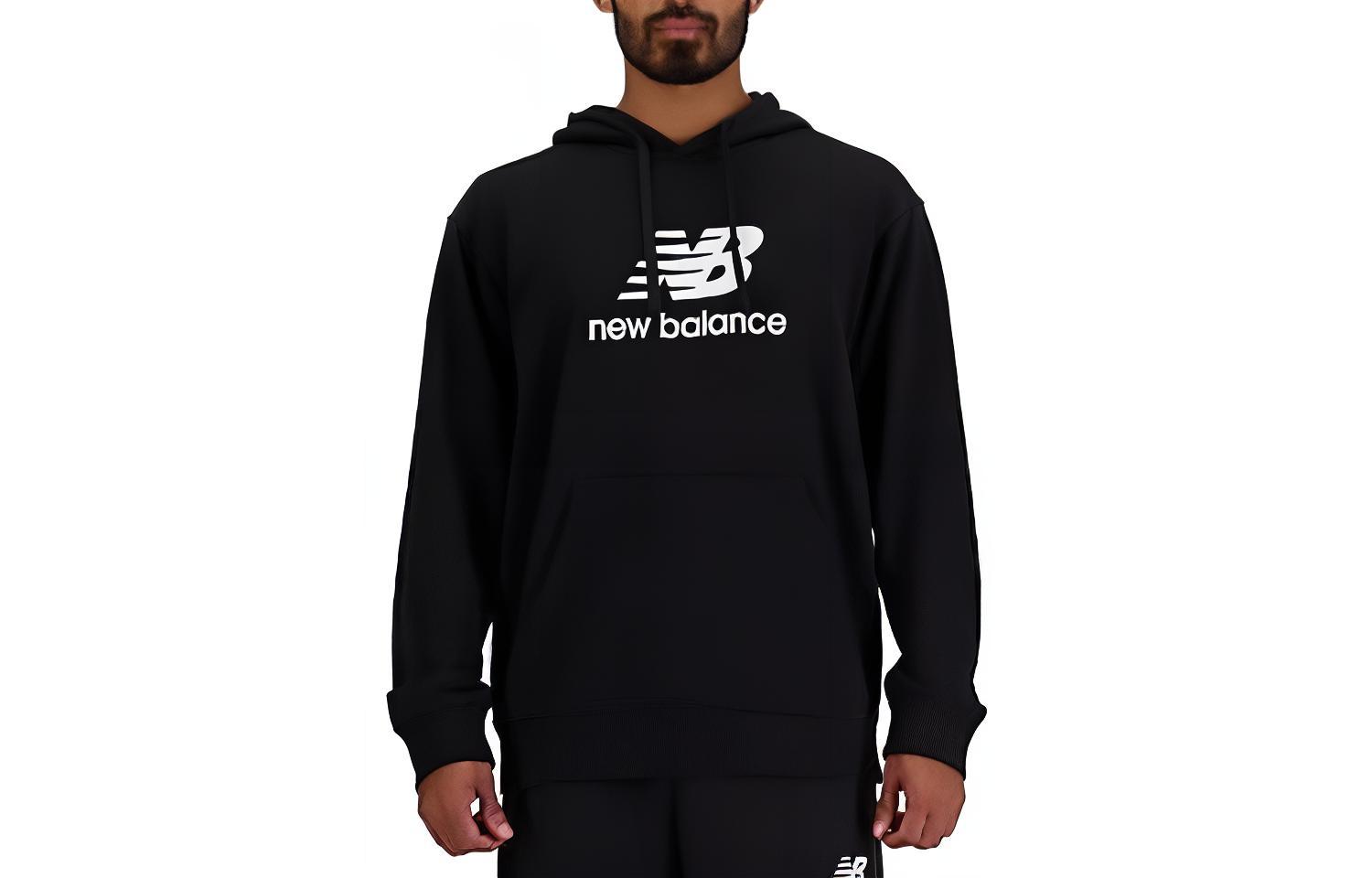 New Balance Logo Printed Drawstring Hoodie MT41501-BK XXL