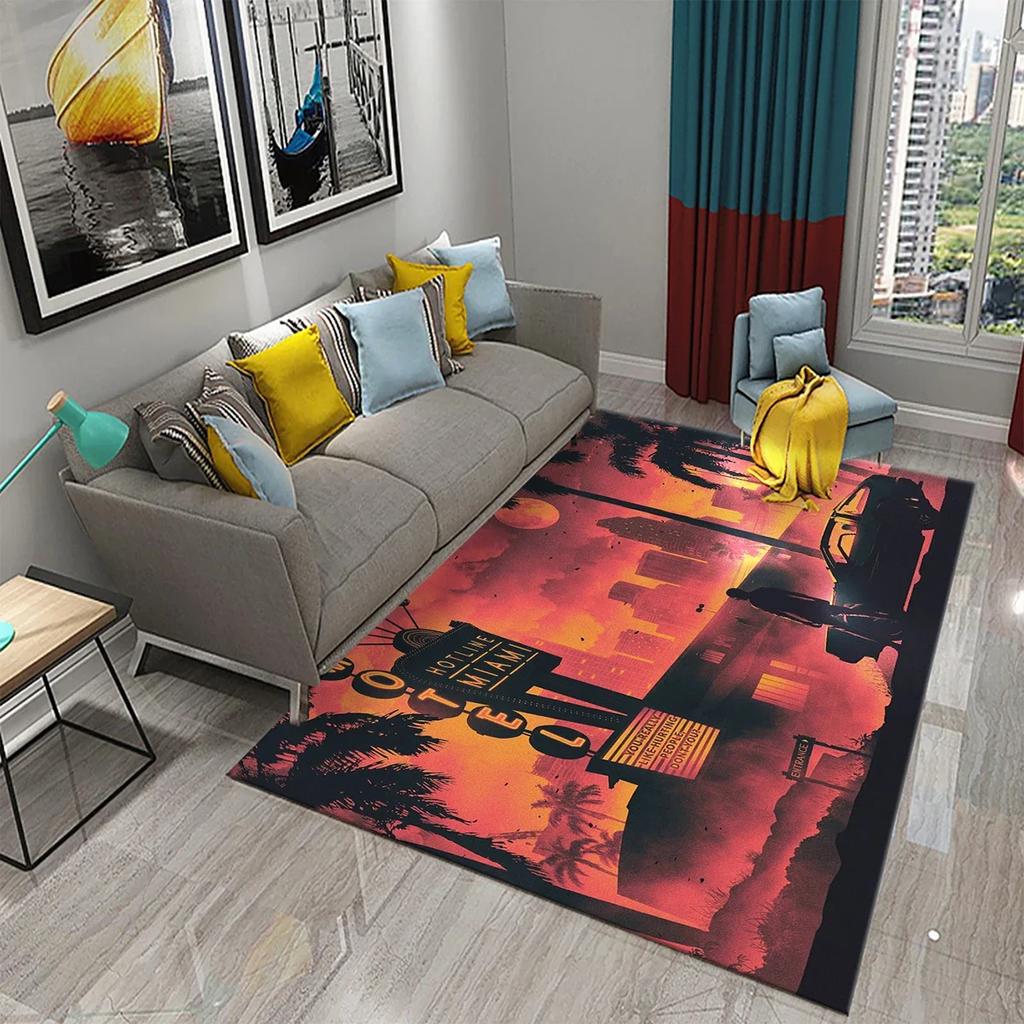 Classic Retro Poster Carpet for Living Room Bedroom Mat Home Decor Childrens Room Floor Rug Bathroom Mat Doormat Entrance Carpet