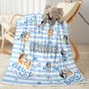 Bluey Adventure Customize Your Name Blanket Multi-purpose Customizable Blanket Warmthful Decor Versatile for Office Chair Picnics Seaside Nap
