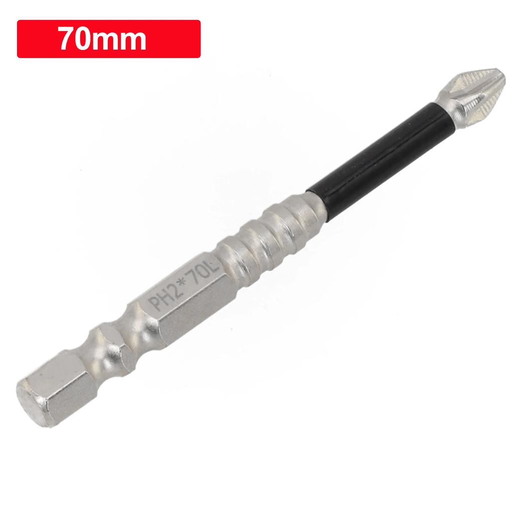 1pc 25/50/65/70/75/90/100/120/150mm Cross-Magnetic Screwdriver Bit Alloy Steel Anti-Slip Long Drill Bits PH2 Non-slip Hand Tools