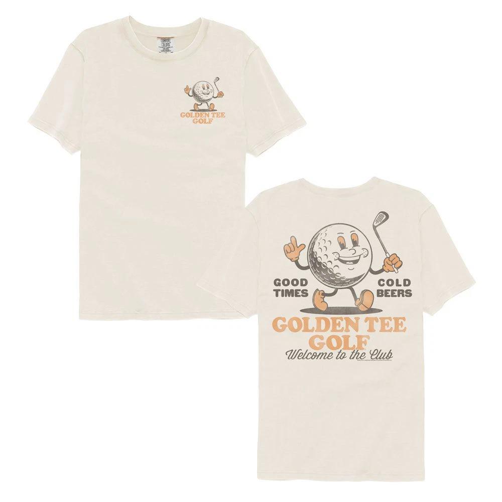 Golden Tee Golf Cartoon Man Ivory Comfort Colors Gaming Shirt 150