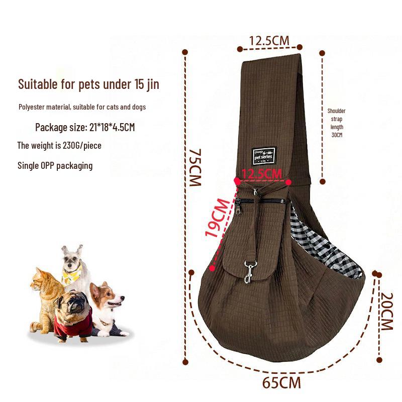 Portable Large Capacity Crossbody Pet Carrier for Cats and Dogs