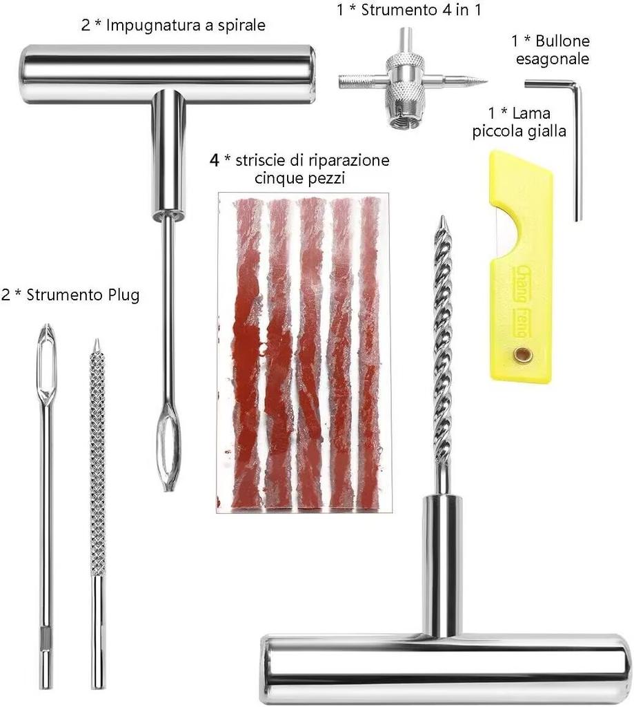 28PCS Universal Vehicle Tools Wheels Tires & Accessories Truck Tire Bicycle Tire Repair Tools Kit-001