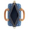 Coach Rowan 18 Classico Logo Tela Chiusura Superiore con Zip Tracolla Staccabile Borsa Boston Borse da Donna Indaco CDQ36-IMTYV