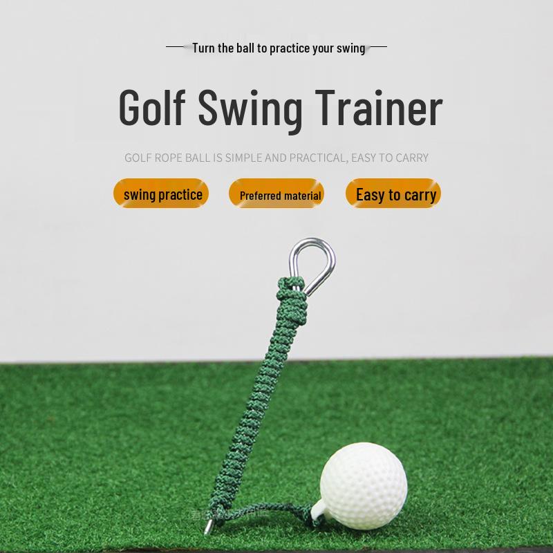 Rotating Golf Rope Ball Swing Practice Device