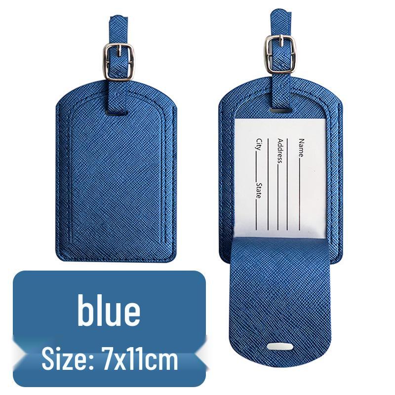 Metal Buckle Boarding Pass and PU Leather Luggage Tag with Hot Stamped Paper Card