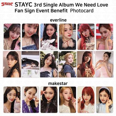 Terzo album singolo We Need Love Everline MakeStar Fansign Cartolina fotografica