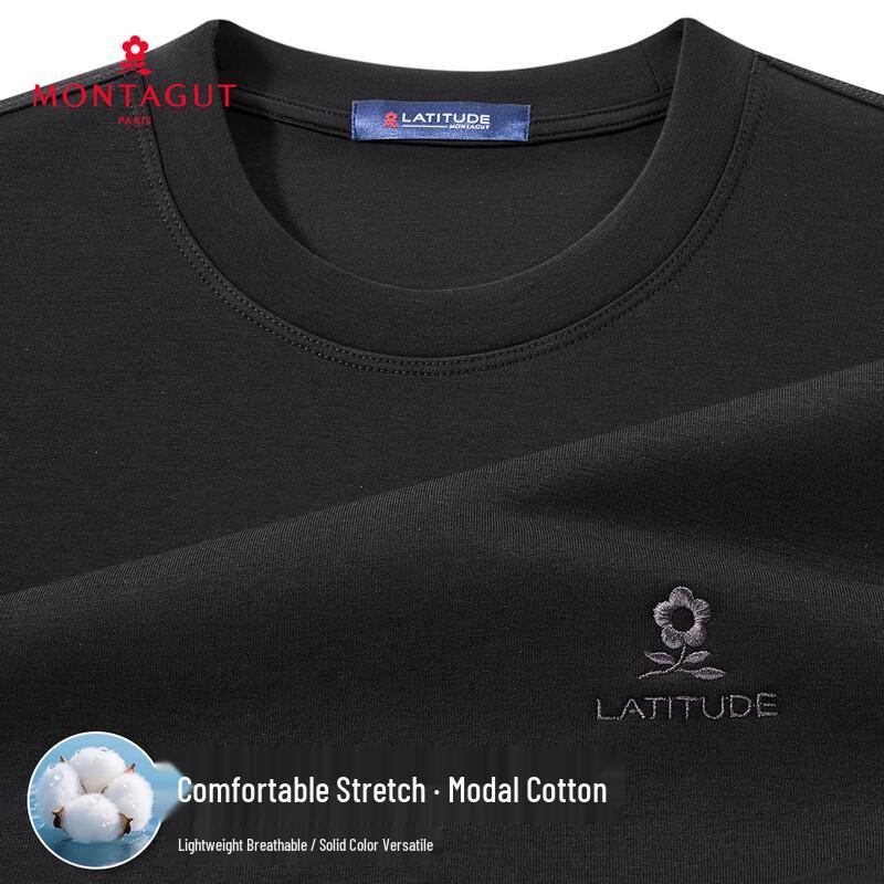 MONTAGUT Men's Lightweight Breathable Modal Blend T-Shirt