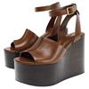 Zara Fashionable Comfortable High Heel Sandals Women Sandals Brown 1338610105