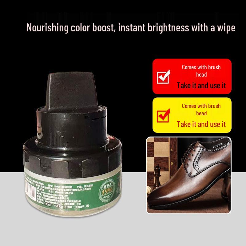 Universal Leather Care: Black Genuine Leather Polish with Nourishing Lanolin.