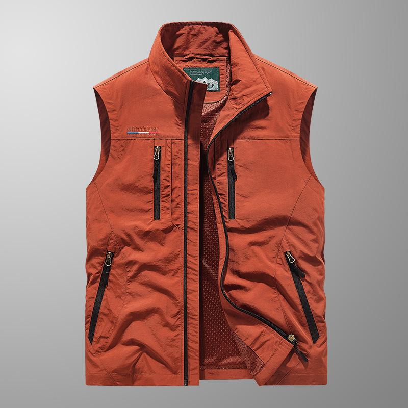 2025 Outdoor Leisure Vest Men's New Multi-Pocket Breathable Outdoor Cargo Jacket Coat High-Quality Design Hiking Fishing Vest