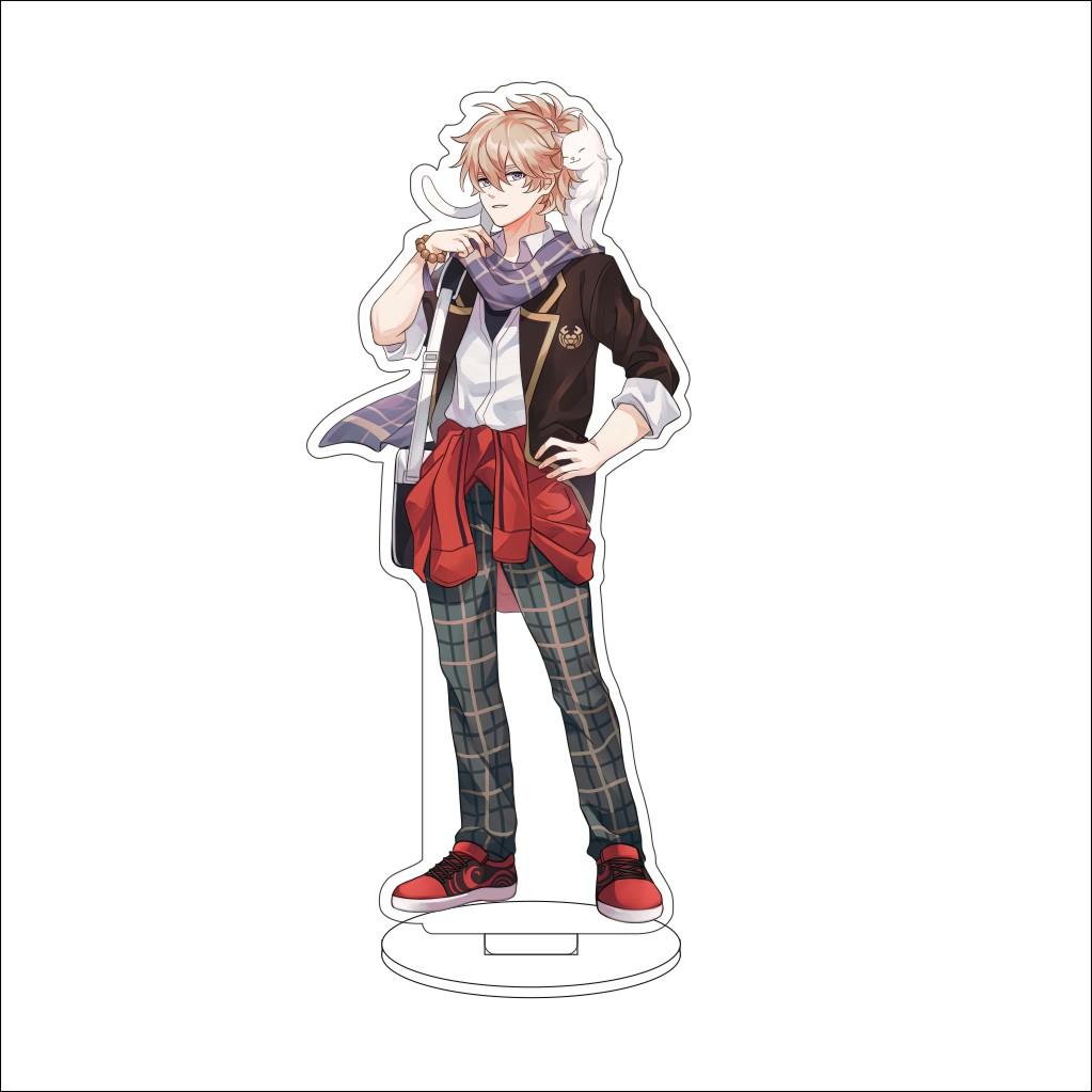 16CM Anime Genshin Impact Figure Stand Model Kaedehara Kazuha Cute Desk Decor Standing Sign Gifts