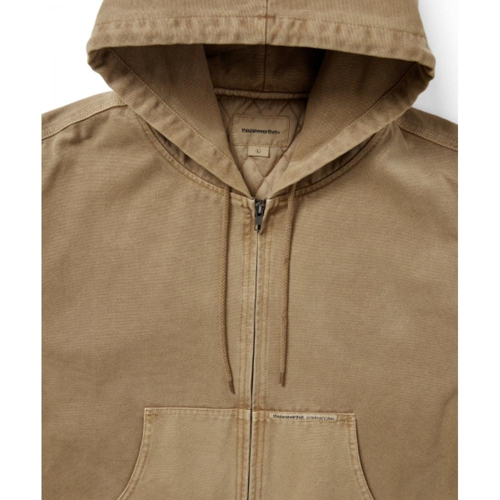 Thisisneverthat Overdyed Hooded Jacket Brown