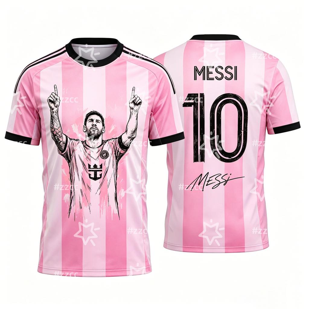 2026 Messi No.10 Football Jersey Fan Commemorative Gift Summer Sports T-Shirt Kid's Clothing Tee Cycling Jersey