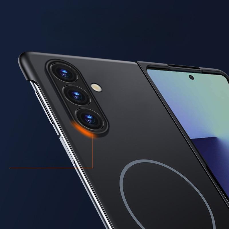 For Magsafe Ultra Thin Phone Case for Samsung Galaxy Z Fold7 Fold6 Fold5 Fold4 Frosted Hard PC Wireless Charging Back Cover